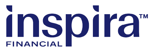 The Inspira Financial logo with "inspira" in large blue letters and "FINANCIAL" in smaller blue letters underneath.