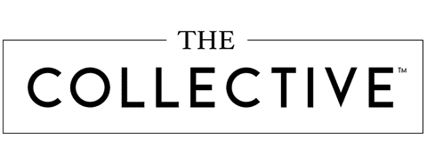 Black text reading "THE COLLECTIVE" in uppercase letters, centered inside a rectangular border on a light background.